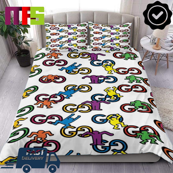 Gucci GG Monogram With Contemporary Art Movement Luxury Bedding Set