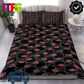 Gucci Monogram With Naruto Akatsuki Red Cloud Pattern Home Decor Bedding Set