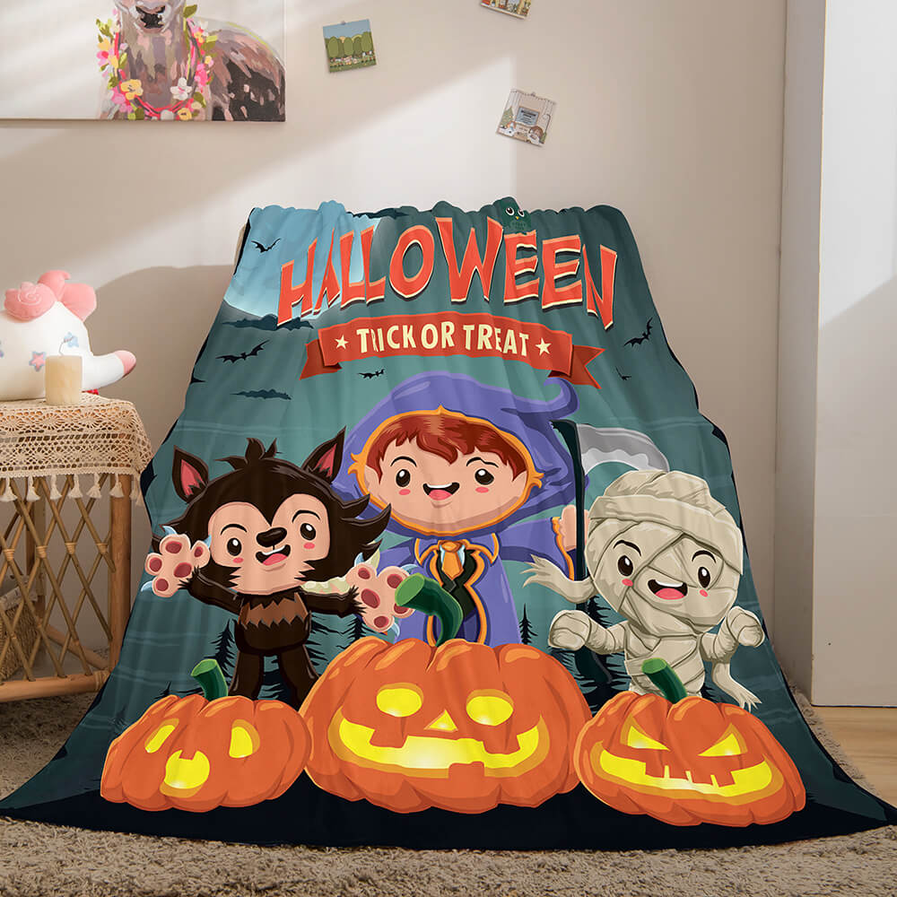 2026 NEW Halloween Castle Flannel Fleece Throw Cosplay Blanket