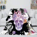 2026 NEW Halloween Skeleton Skull Flannel Blanket Throw Blanket