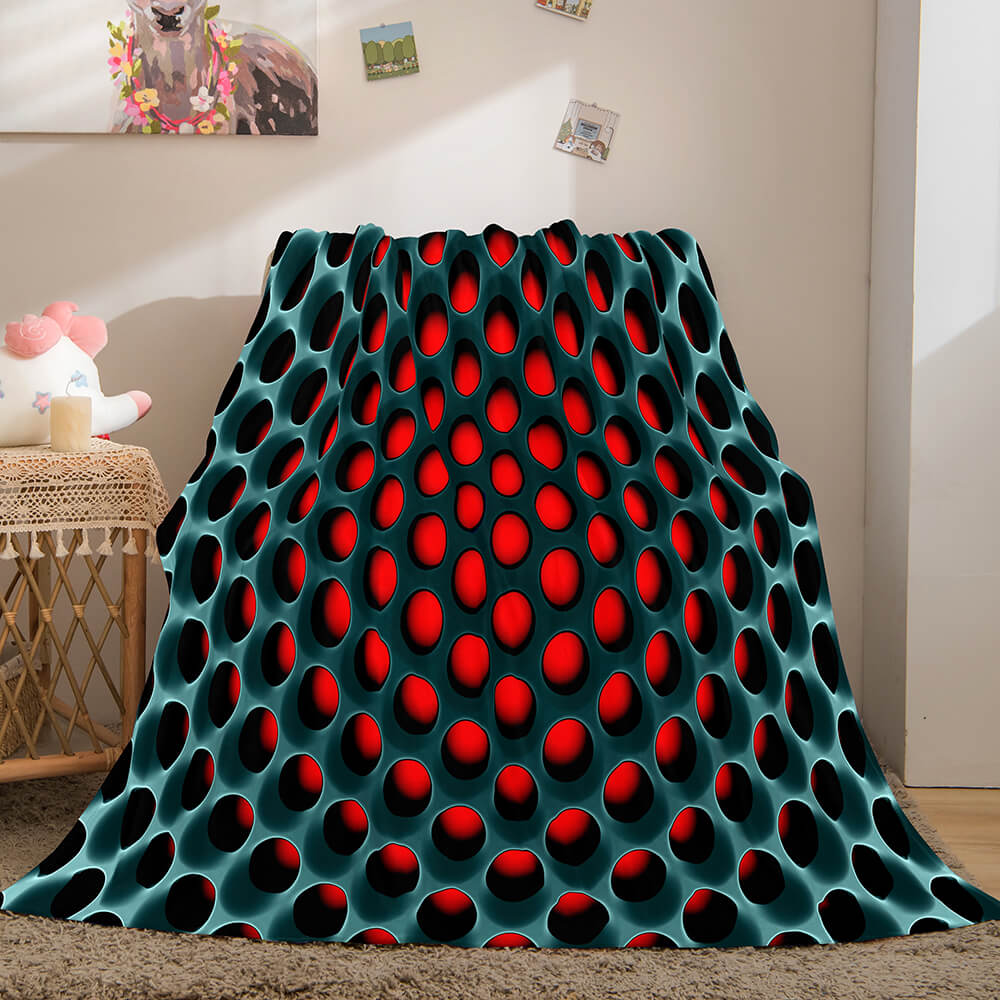 2026 NEW Honeycomb Shape Flannel Fleece Throw Blanket