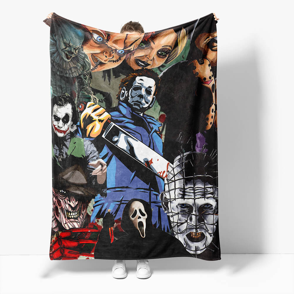 2026 NEW Horror Robe Flannel Blanket Fleece Throw Blanket Wrap Nap Bedding Sets