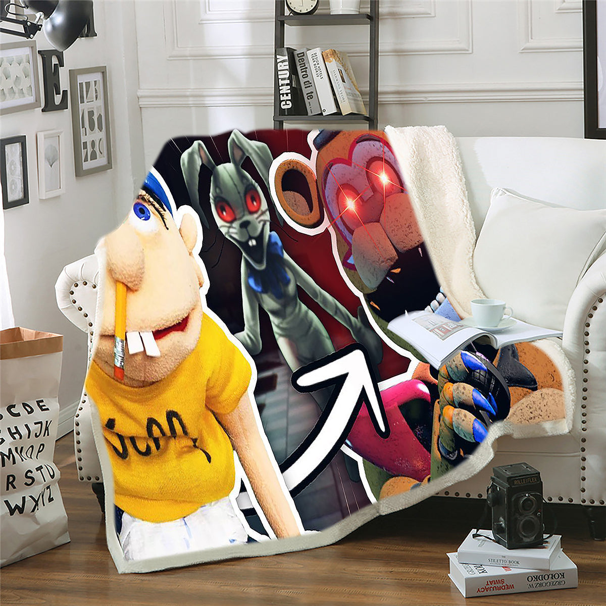 Jeffy 3D Printed Plush Blanket Flannel Fleece Throw