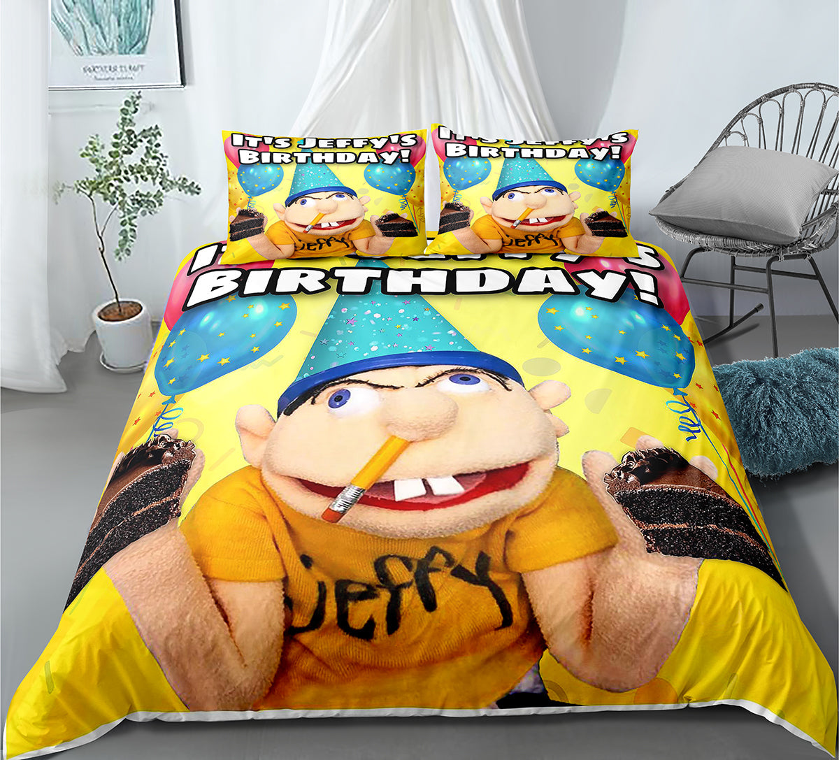 Jeffy #1 Duvet Cover Quilt Cover Pillowcase Bedding Set Bed Linen Home Decor