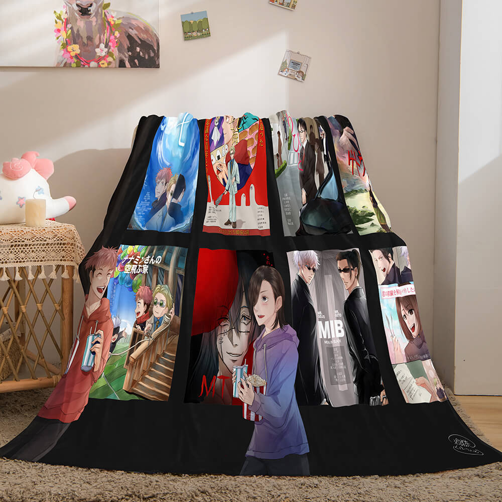 2026 NEW Jujutsu Kaisen Flannel Caroset Throw Cosplay Blanket