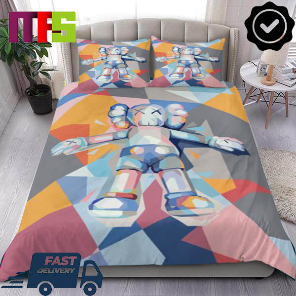 Kaws Sleep Abstract Colorful Geometric Seamless Pattern Luxury Bedding Set