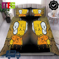 Kaws x The Simpsons Melted Bart Simpsons Kaws Luxury King Bedding Set