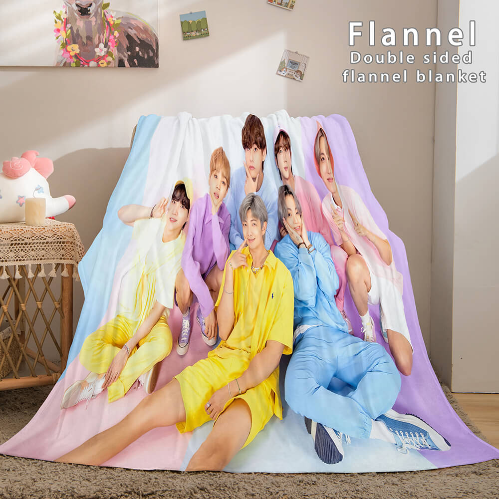 2026 NEW Kpop BTS Butter Bangtan Boys Cosplay Flannel Blanket Bedding Sets