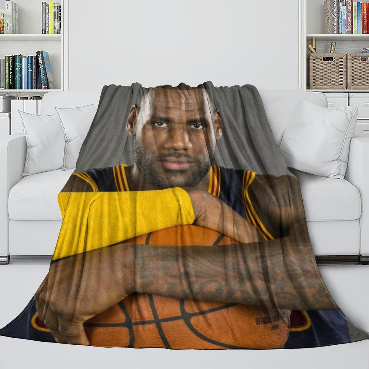 2026 NEW Lakers LeBron Raymone James Blanket Flannel Throw Room Decoration