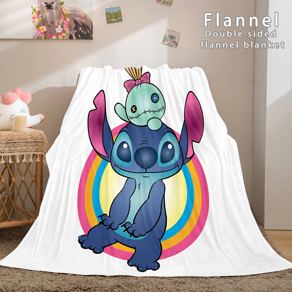2026 NEW Lilo and Stitch Ohana Flannel Blanket Warm Cozy Throw Bed Blanket