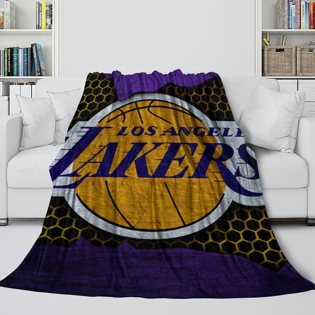 2026 NEW Los Angeles Lakers Blanket Flannel Throw Room Decoration