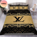 Louis Vuitton Golden Best Queen Bedding Set