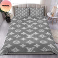 Louis Vuitton Gray Neon Luxury Comforter Bedding Set