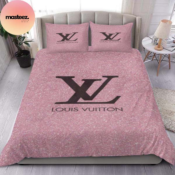 Louis Vuitton Pink Luxury Comforter Bedding Set