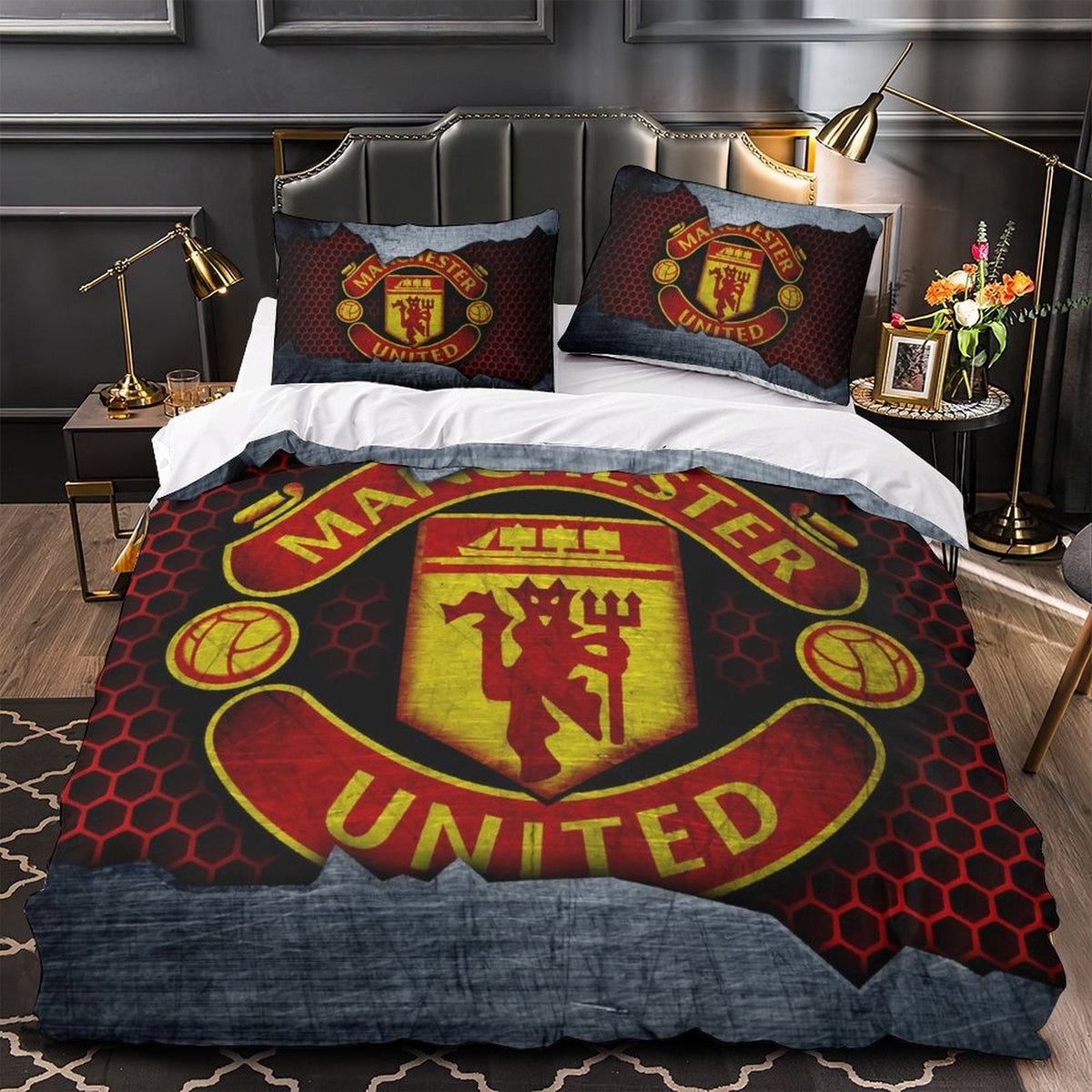 2026 NEW Manchester United Football Club Bedding Set Quilt Cover Without Filler