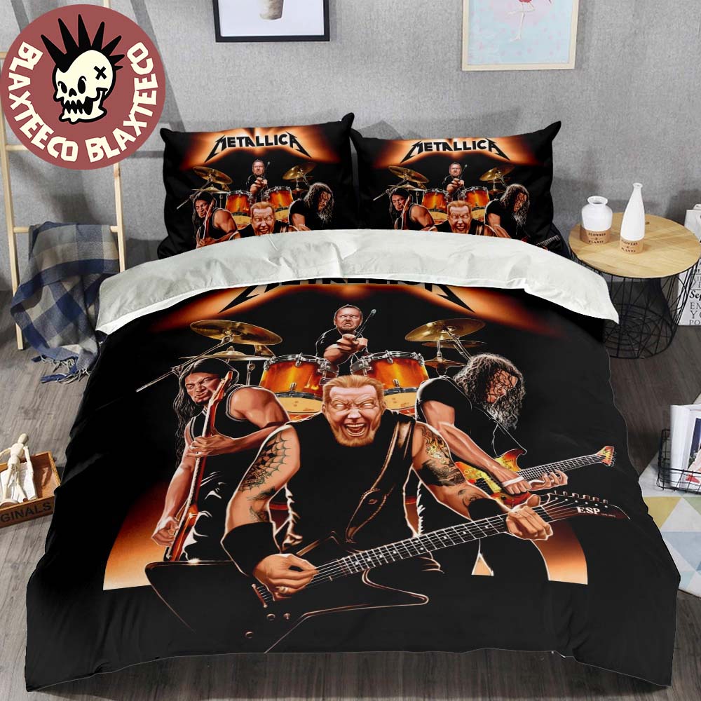 Metallica Band Performing Thrash Metal Gift For Fans Metallica Bedding Set