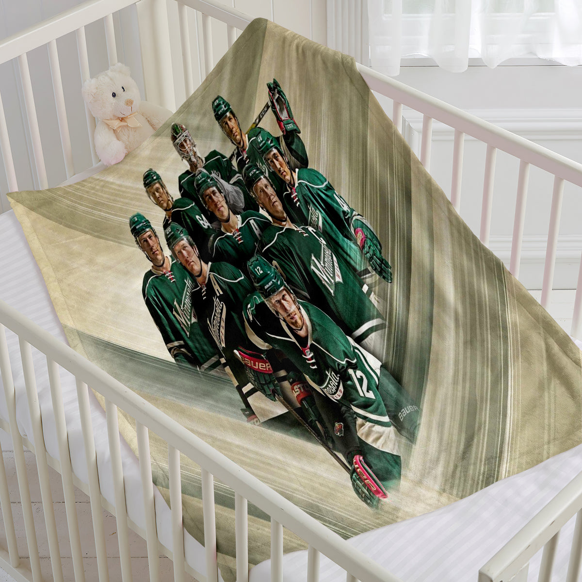 Minnesota Wild Hockey Team Flannel Fleece Throw Blanket