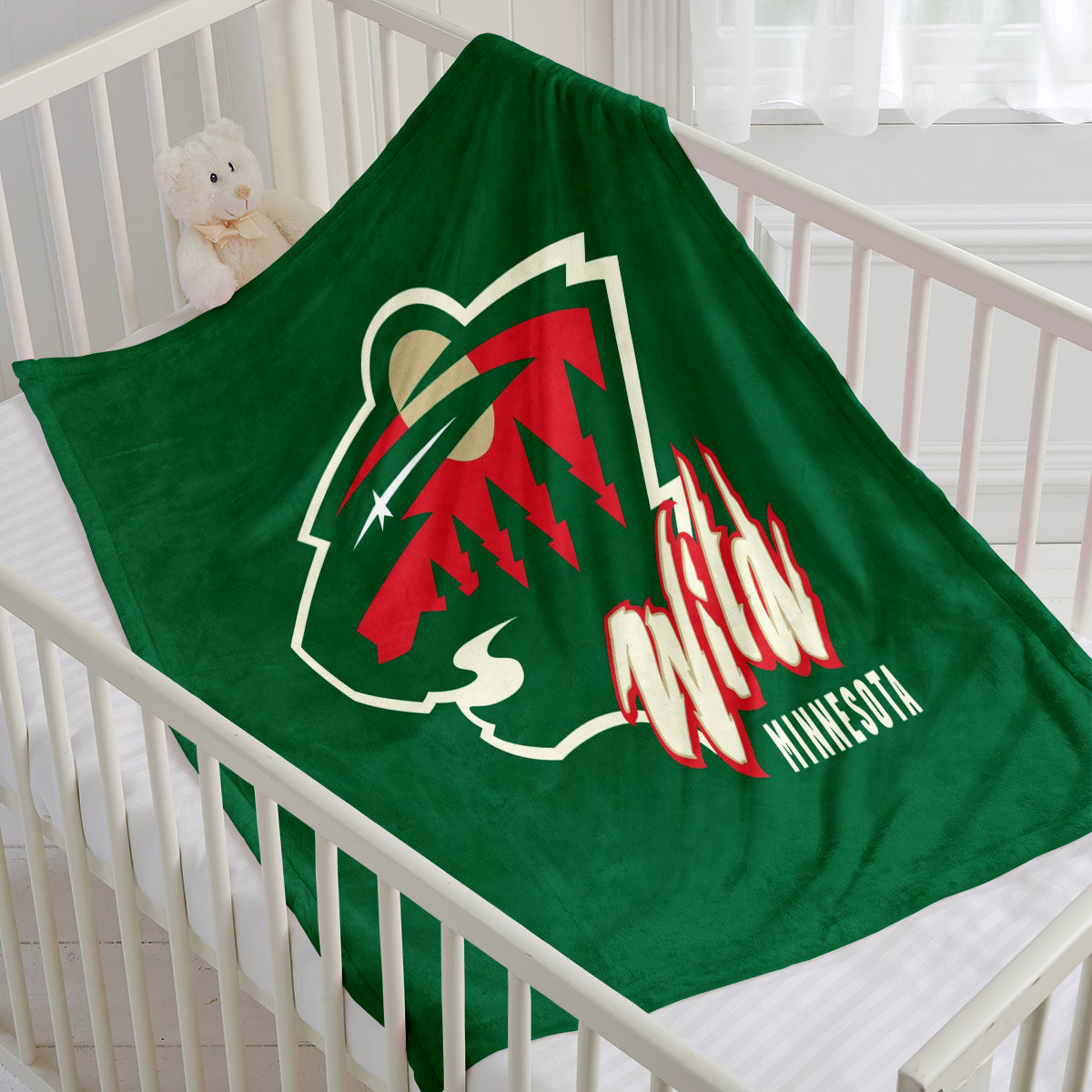 Minnesota Wild Hockey Team Flannel Fleece Throw Blanket
