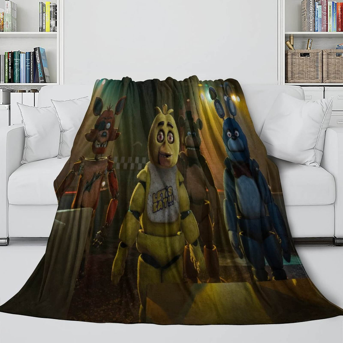 2026 NEW Movie Five Nights At Freddys Blanket Flannel Fleece Throw Room Decoration