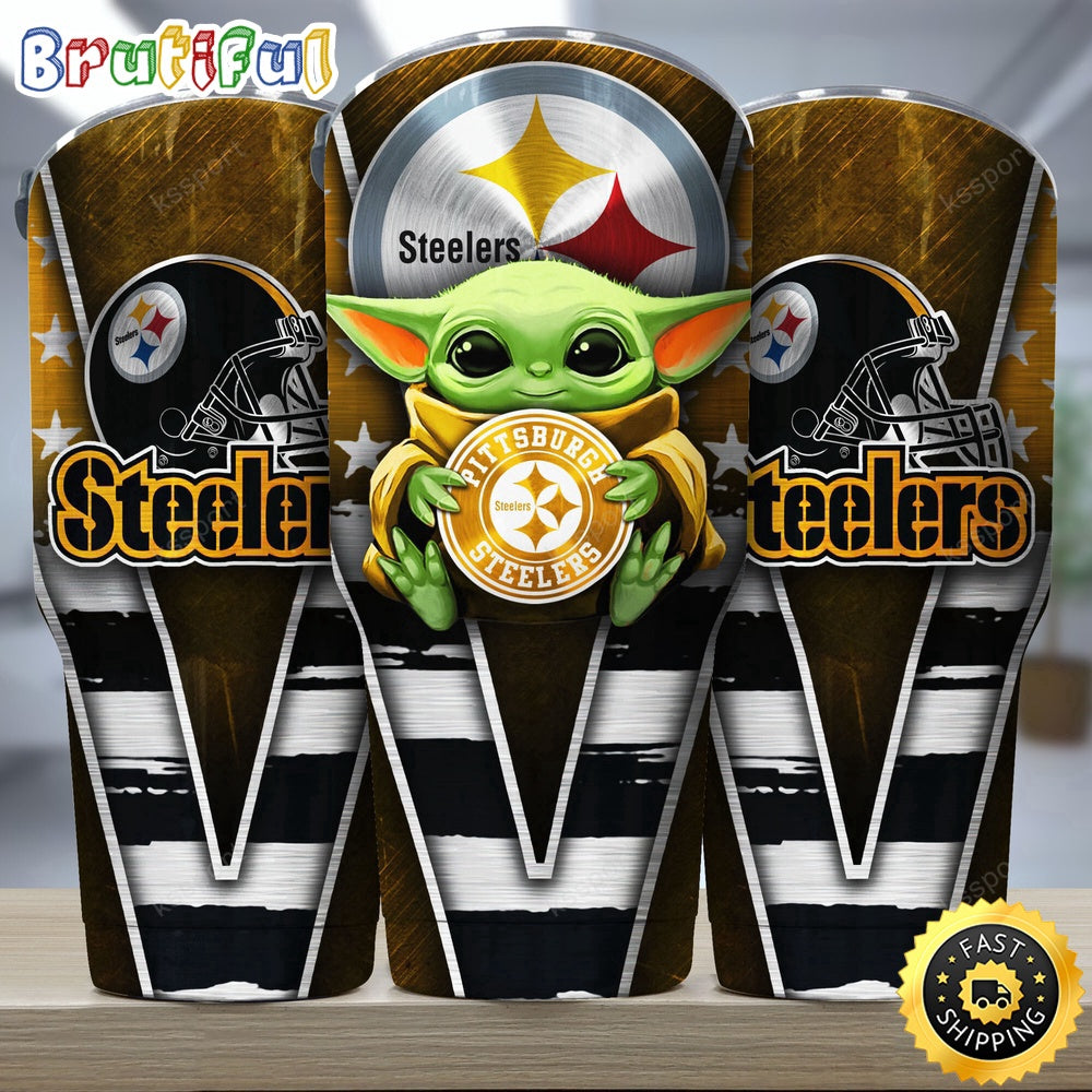 NFL Pittsburgh Steelers Tumbler Baby Yoda Tumbler For This Season