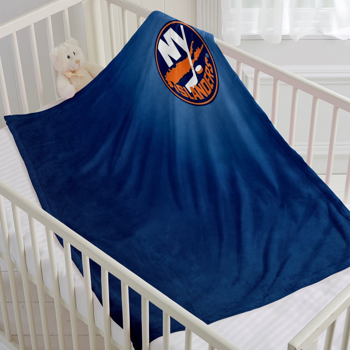 New YorkIslanders Hockey Team Flannel Fleece Throw Blanket