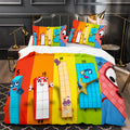 Numberblocks Duvet Cover Quilt Case Pillowcase Bedding Set Without Filler