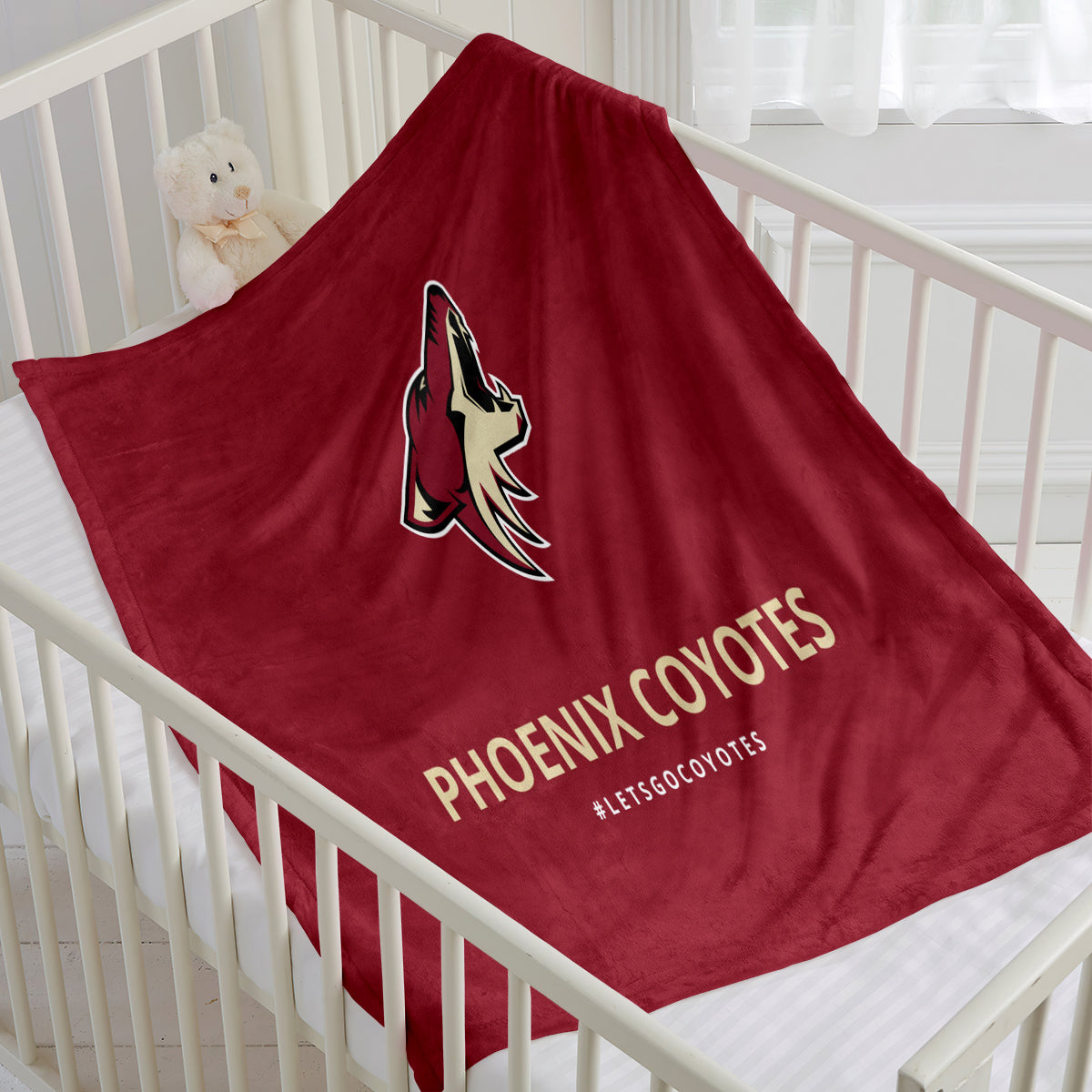 Phoenix Coyotes Hockey Team Flannel Fleece Throw Blanket