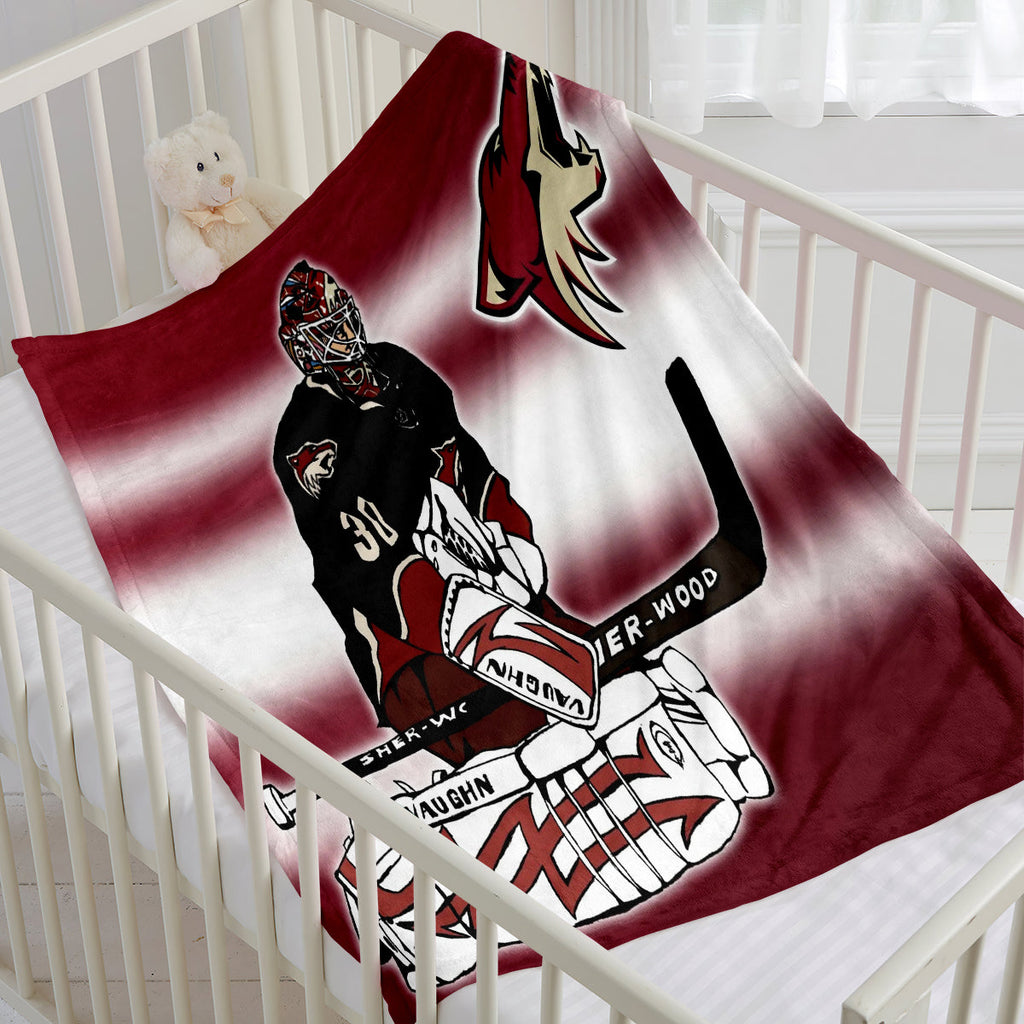 Phoenix Coyotes Hockey Team Flannel Fleece Throw Blanket