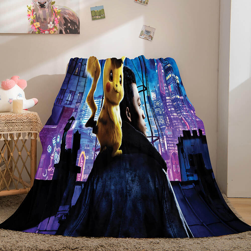 2026 NEW Cartoon Pokemon Pikachu Flannel Fleece Blanket Throw Nap Quilt Blanket