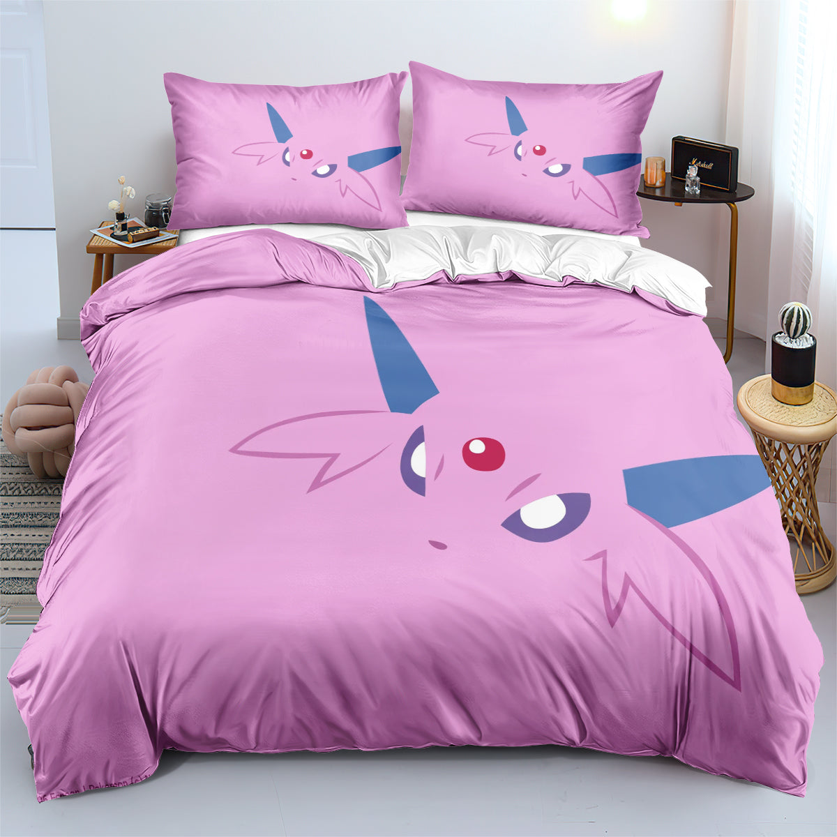 Pokemon Umbreon Duvet Cover Quilt Case Pillowcase Bedding Set