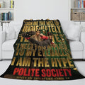 2026 NEW Polite Society Blanket Pattern Flannel Throw Room Decoration