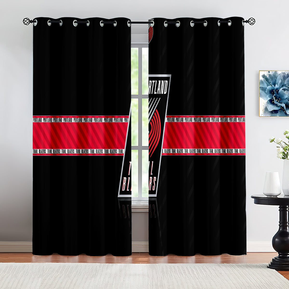 Portland Basketball Trail Blazers Blackout Curtains Drapes For Window Treatment Set