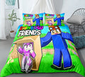 Rainbow Friends Duvet Cover Quilt Cover Pillowcase Bedding Set