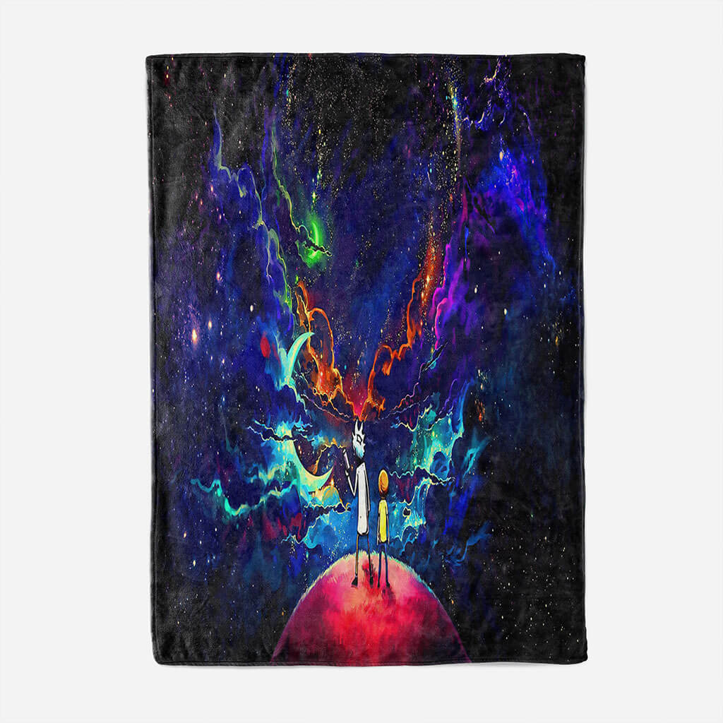 2026 NEW Rick and Morty Pattern Blanket Flannel Throw Room Decoration