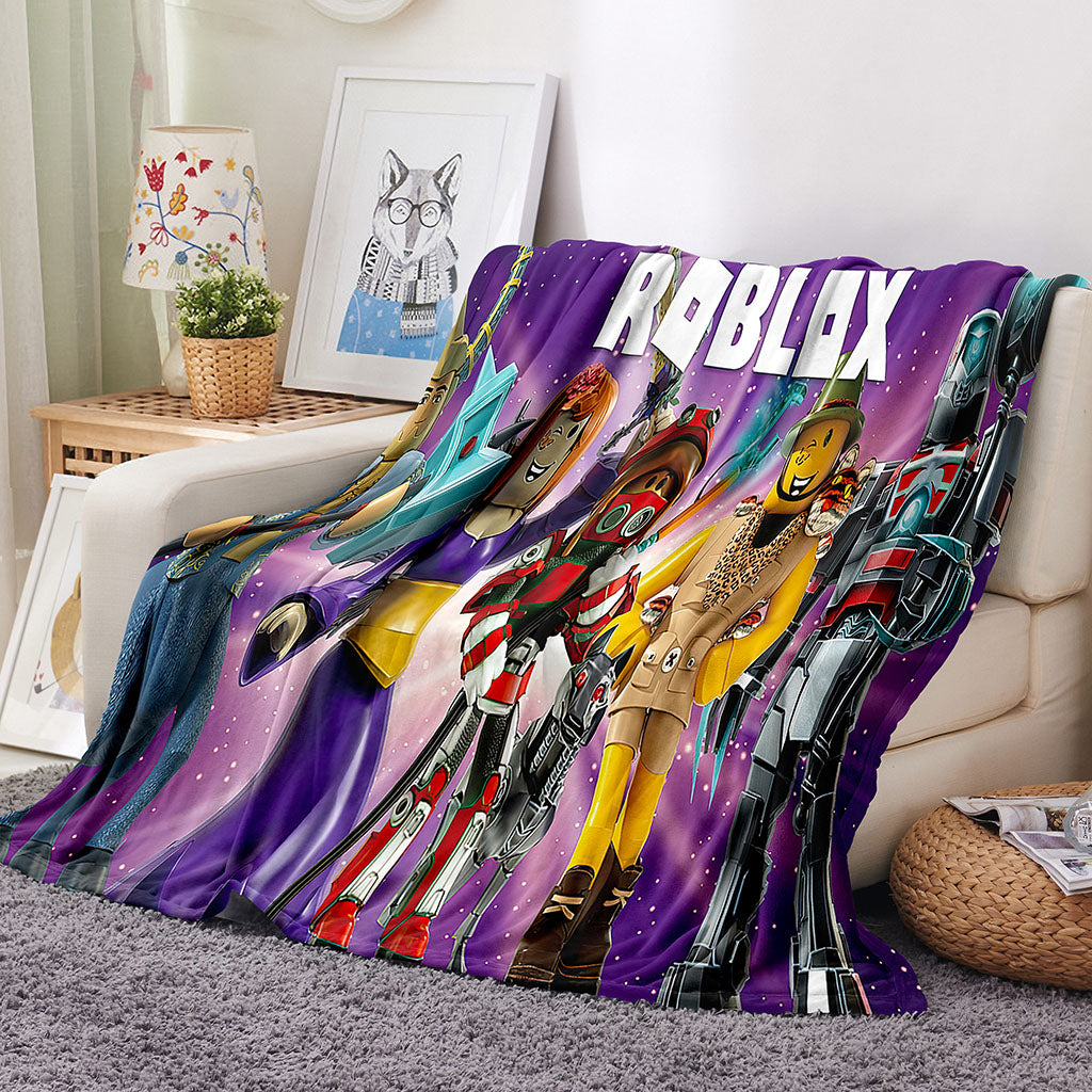 2026 NEW Roblox Pattern Blanket Flannel Throw Room Decoration