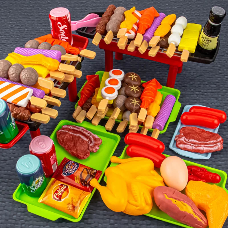 Clearance_Mini Kitchen Pretend Play Toys Barbecue Set Children's Cooking Simulation Food Multi-set Christmas Gift For Kids Toddl