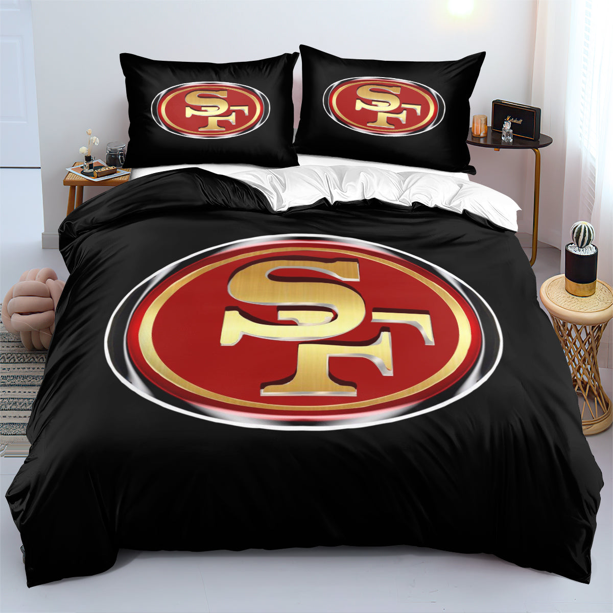 San Francisco 49ers Football League Duvet Cover Quilt Cover Pillowcase Bedding Set