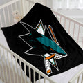 San Jose Sharks Hockey Team Flannel Fleece Throw Blanket