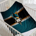 San Jose Sharks Hockey Team Flannel Fleece Throw Blanket