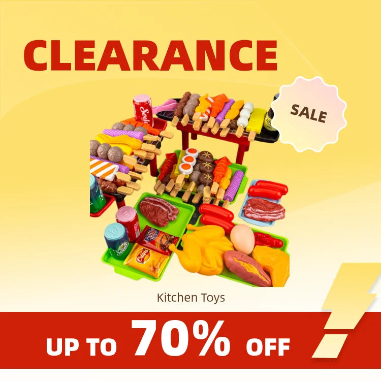 Clearance_Mini Kitchen Pretend Play Toys Barbecue Set Children's Cooking Simulation Food Multi-set Christmas Gift For Kids Toddl