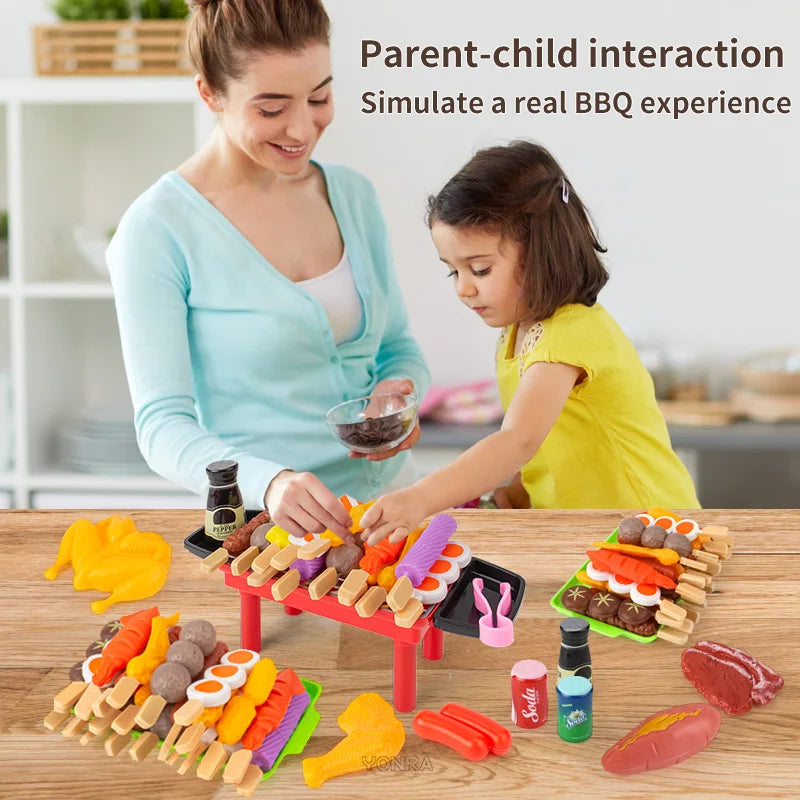 Clearance_Mini Kitchen Pretend Play Toys Barbecue Set Children's Cooking Simulation Food Multi-set Christmas Gift For Kids Toddl