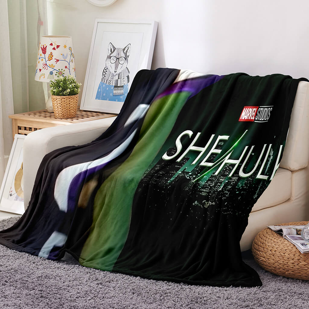 2026 NEW She Hulk Blanket Flannel Fleece Blanket Throw Cosplay Blanket Room Decoration