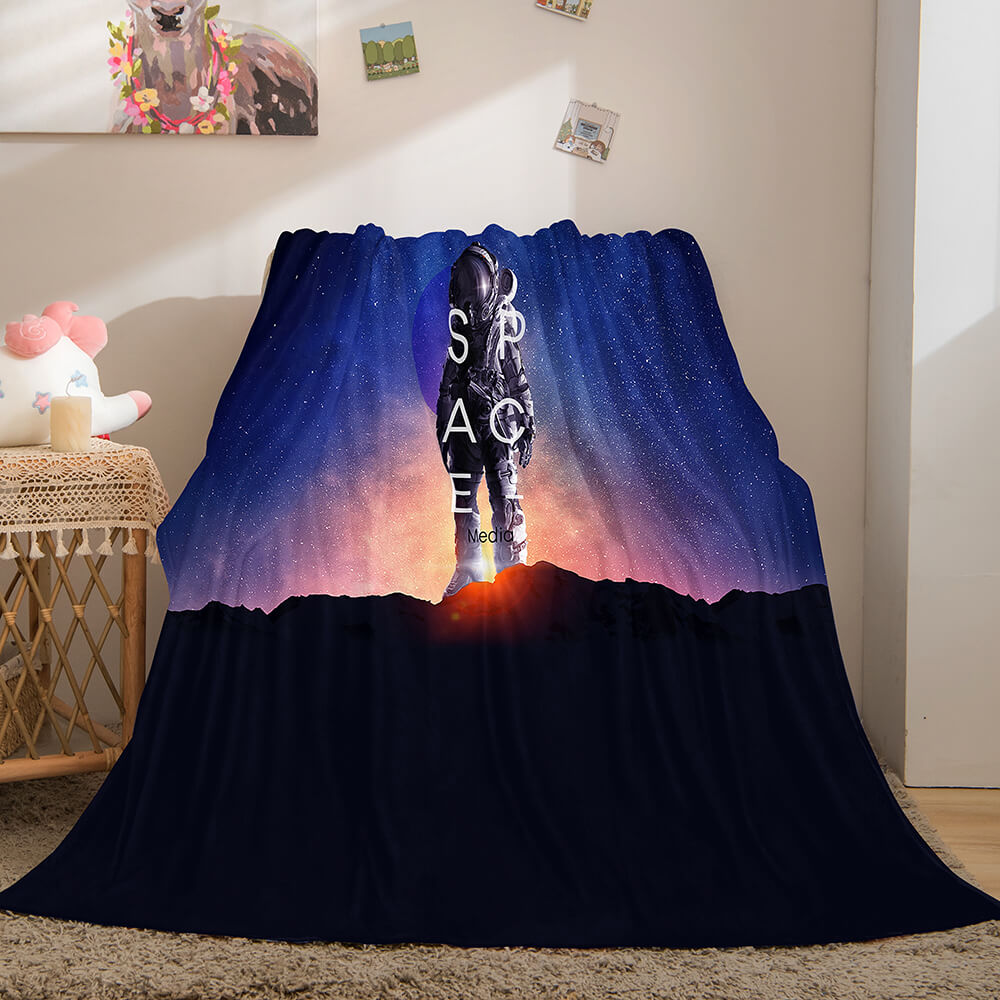 2026 NEW Space Astronaut Blanket Soft Flannel Blanket