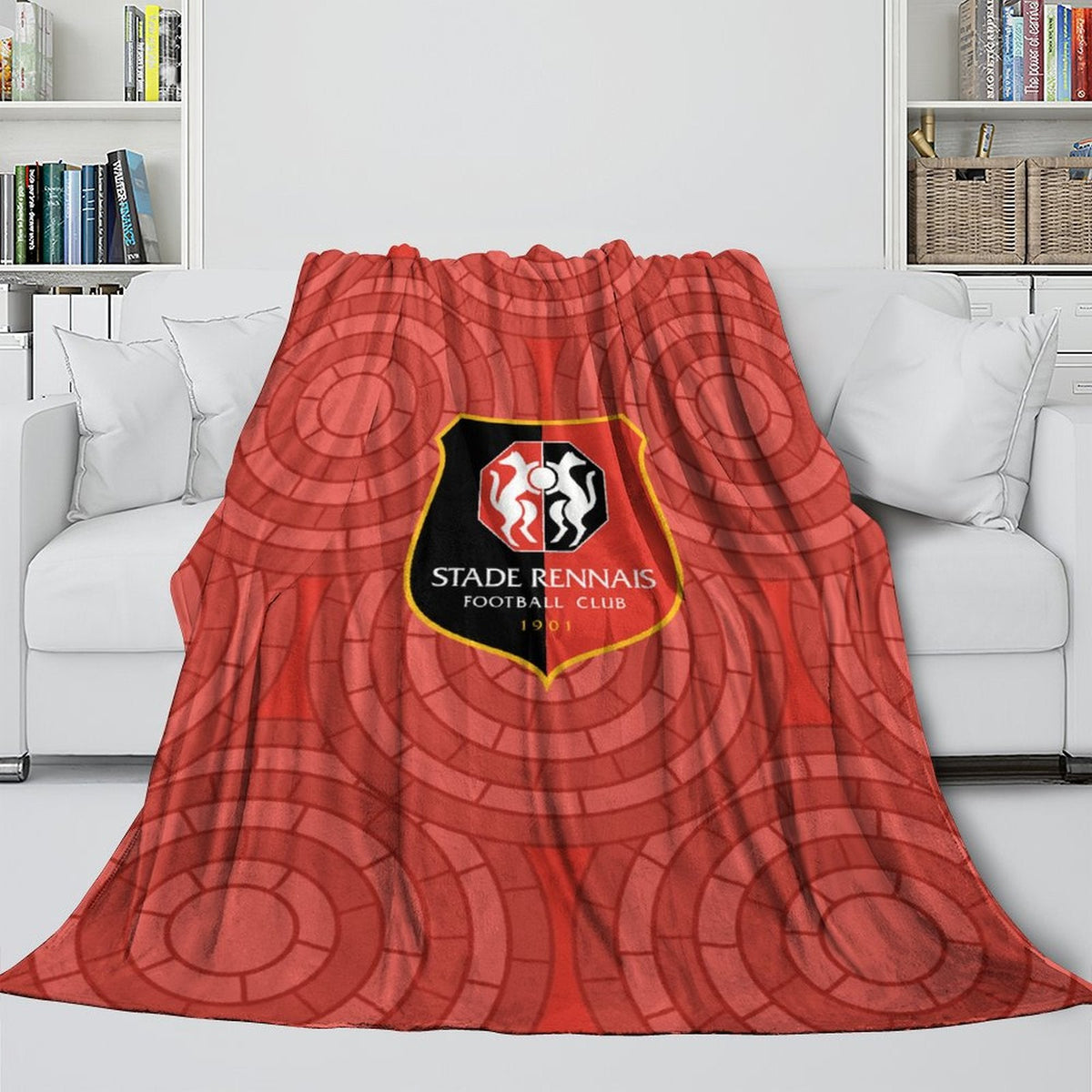 2026 NEW Stade Rennais Football Club Blanket Flannel Throw Room Decoration
