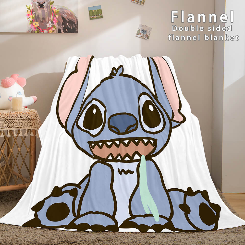2026 NEW Stitch Blanket Flannel Throw Cosplay Blanket
