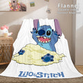 2026 NEW Stitch Flannel Blanket Warm Cozy Bed Blankets Soft Throw Blanket