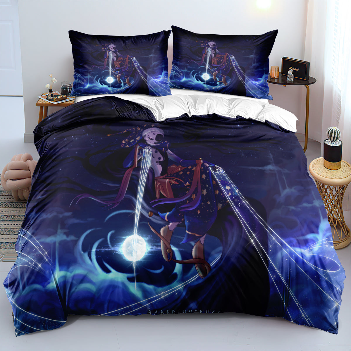 Sundrop and Moondrop Fnaf Duvet Cover Quilt Case Pillowcase Bedding Set