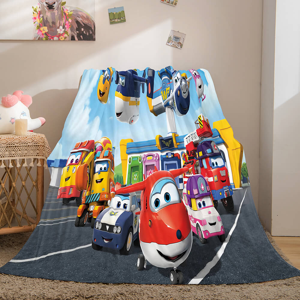 2026 NEW Super Wings Flannel Fleece Throw Blanket