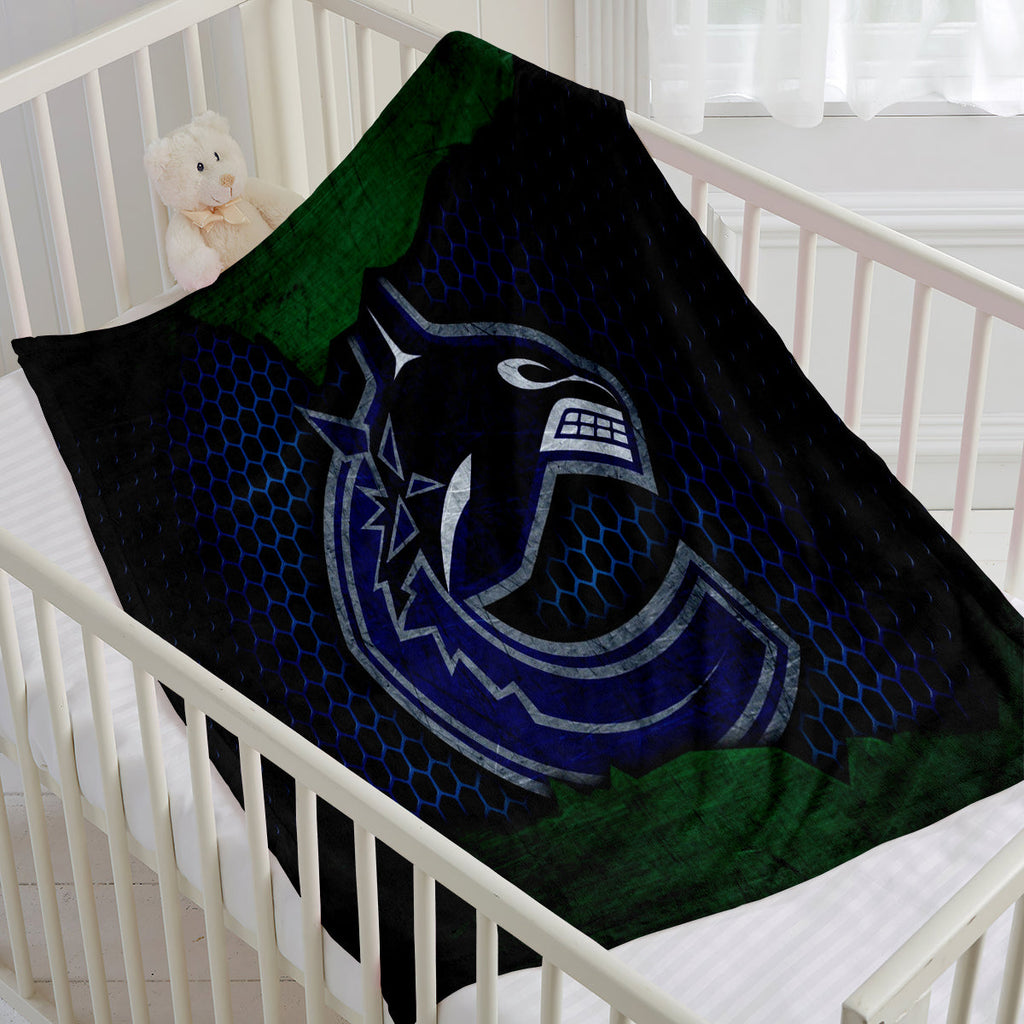 Vancouver Canucks Hockey Team Flannel Fleece Throw Blanket