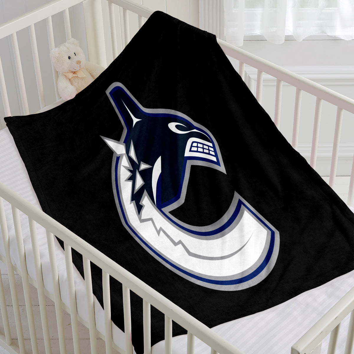 Vancouver Canucks Hockey Team Flannel Fleece Throw Blanket